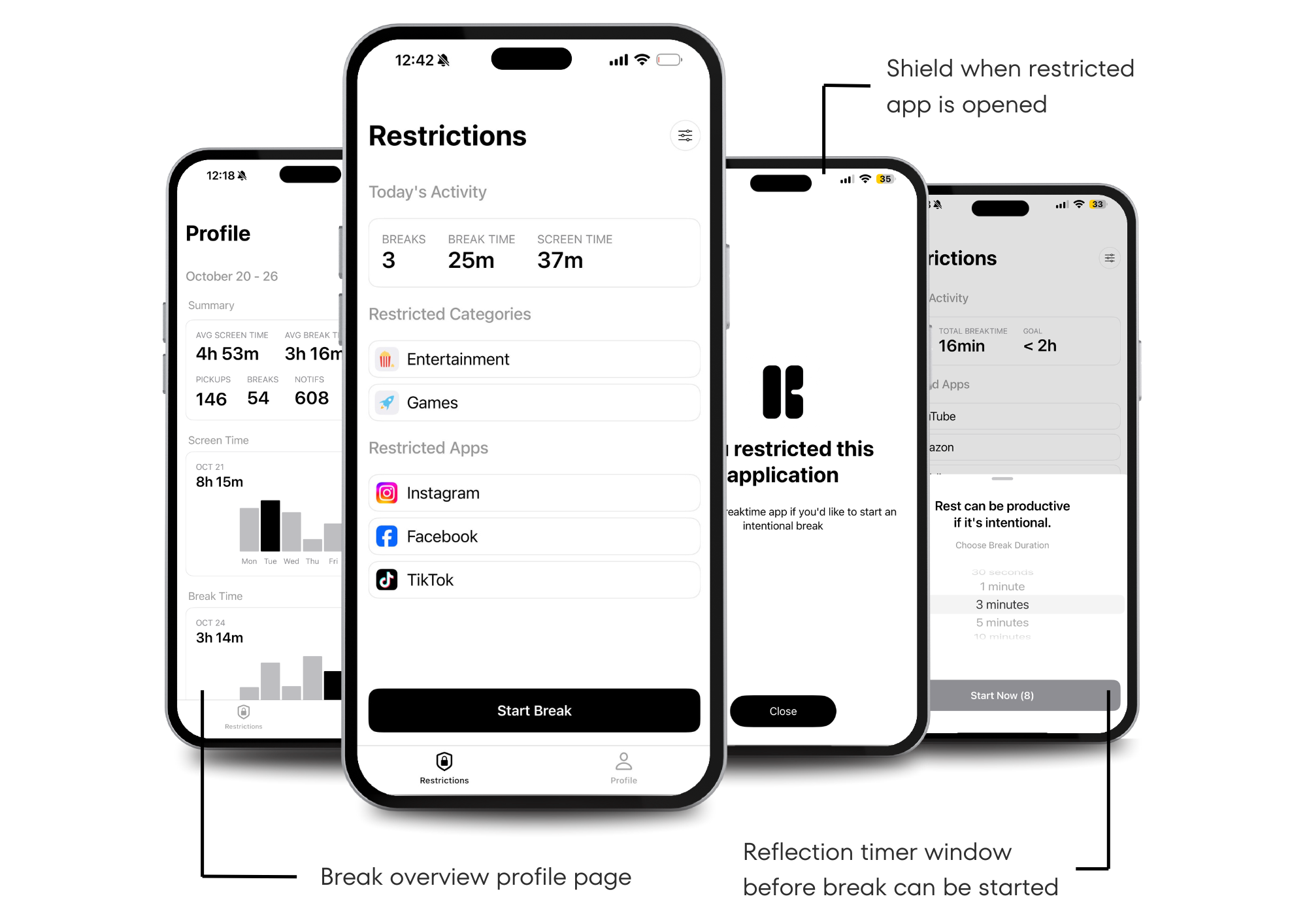 Breaktime App Mockup